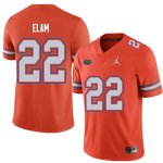 Men's Florida Gators #22 Matt Elam NCAA Jordan Brand Orange Authentic Stitched College Football Jersey YTJ3562EG